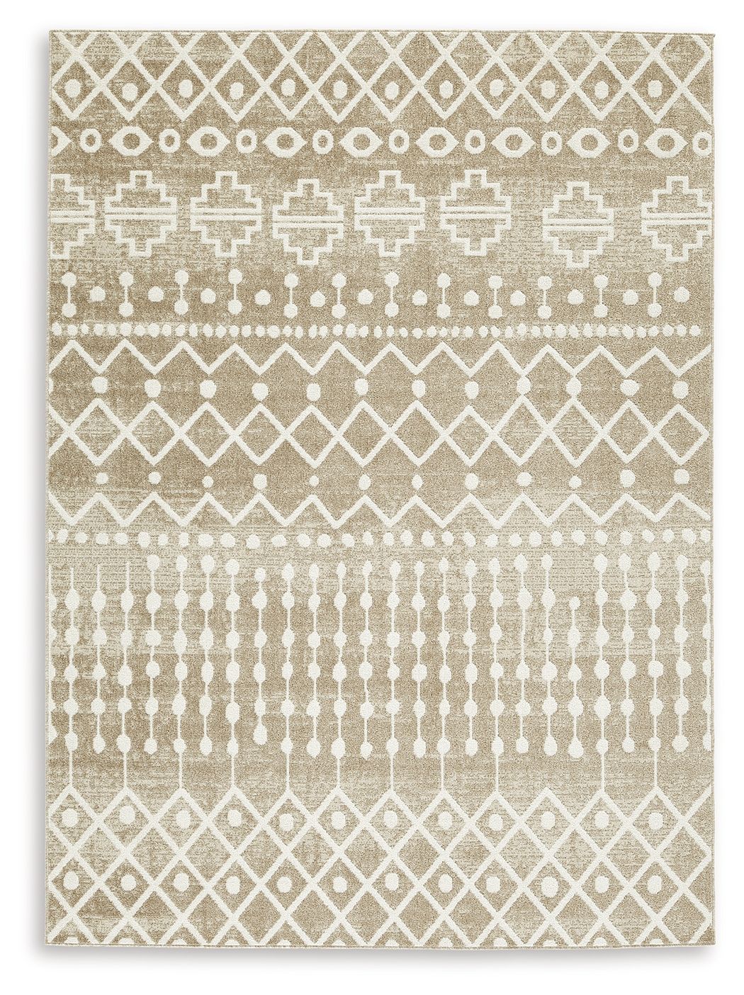 Bunchly - 5' x 7' Rug - Tan / Brown / Cream by Ashley – Washable Rugs