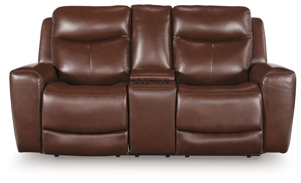 Bexhurst - Power Reclining Loveseat With Console / Adjustable Headrest by Ashley – view 3