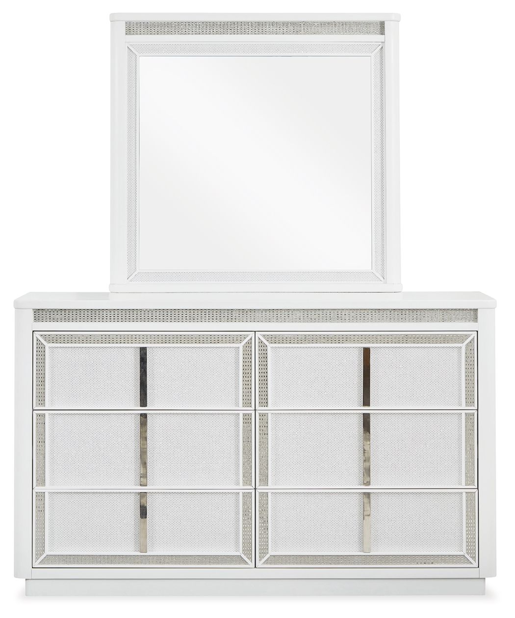 Chalanna - Dresser And Mirror - White by Ashley – view 2