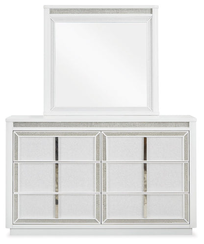 Chalanna - Dresser And Mirror - White by Ashley – view 2