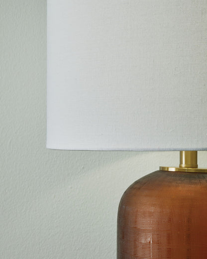 Farberman - Glass Table Lamp - Amber by Ashley – view 2