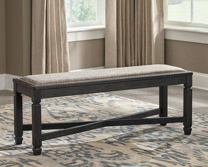 Tyler Creek - Upholstered Bench - Black / Grayish Brown by Ashley – view 2