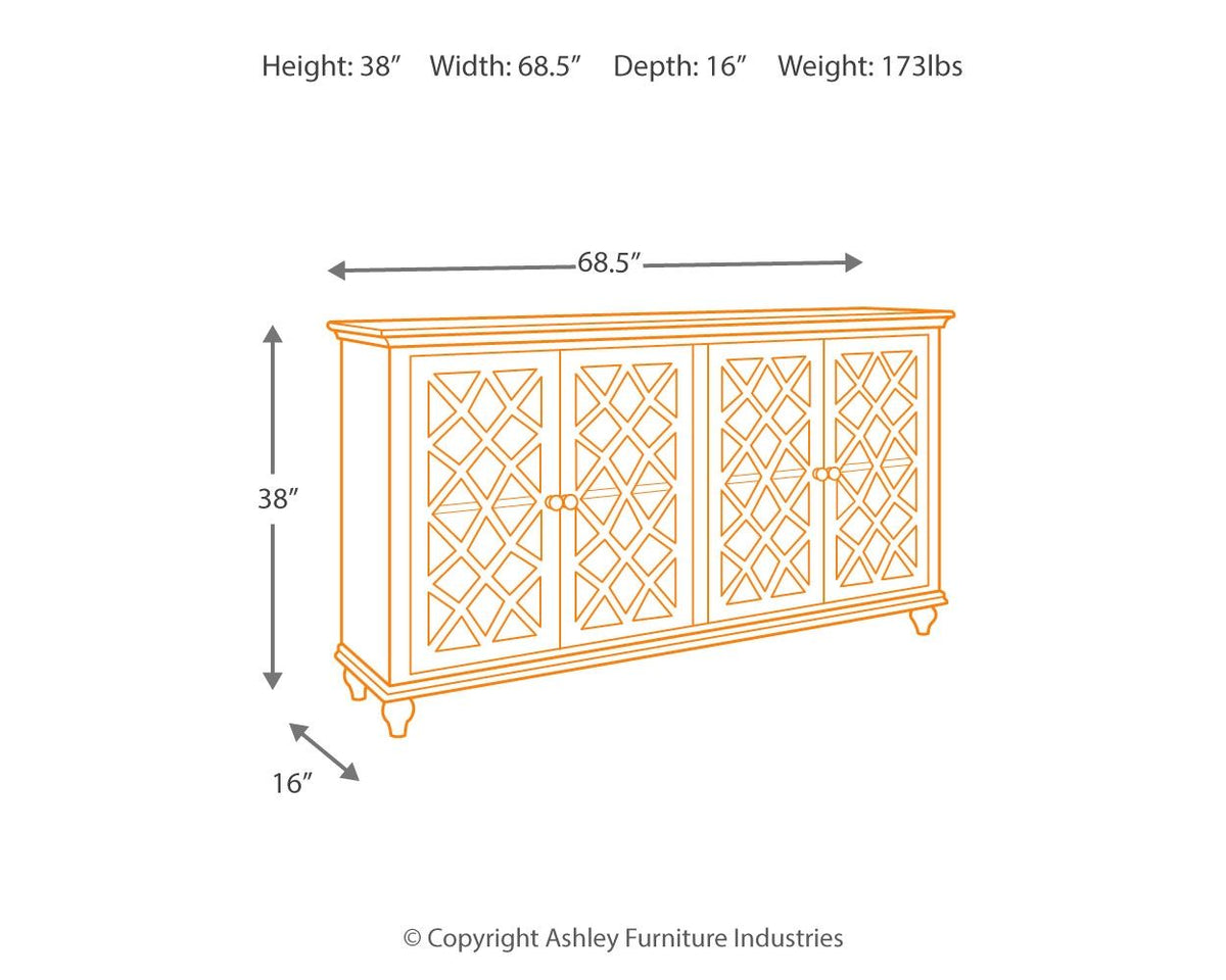 Mirimyn - Accent Cabinet - Vintage Finish - Antique Teal by Ashley – view 2
