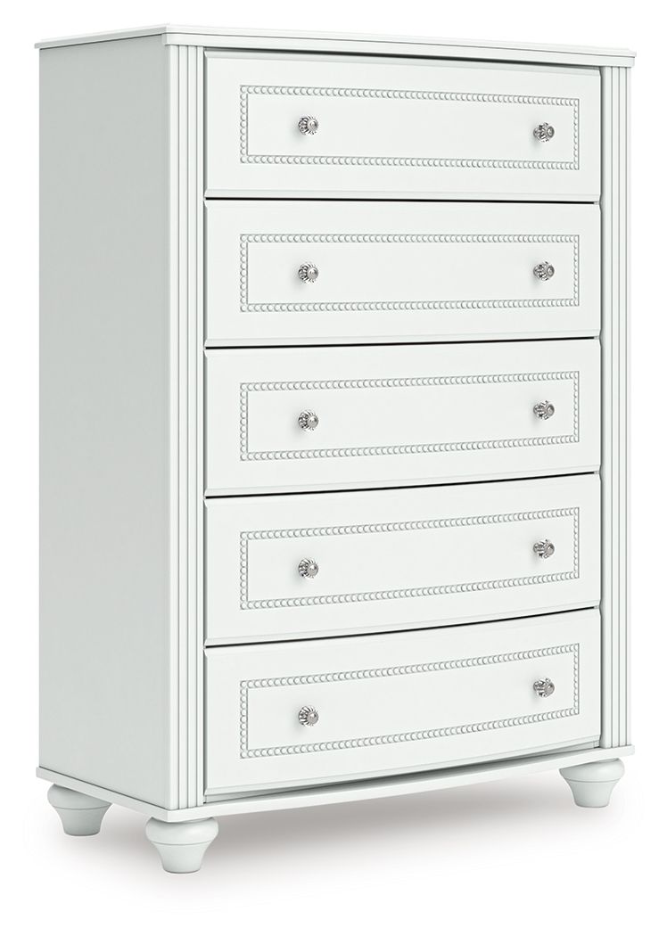 Kozlani - Five Drawer Chest - White by Ashley – Accent Chests