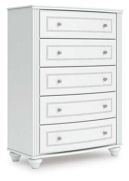 Kozlani - Five Drawer Chest - White by Ashley – Accent Chests