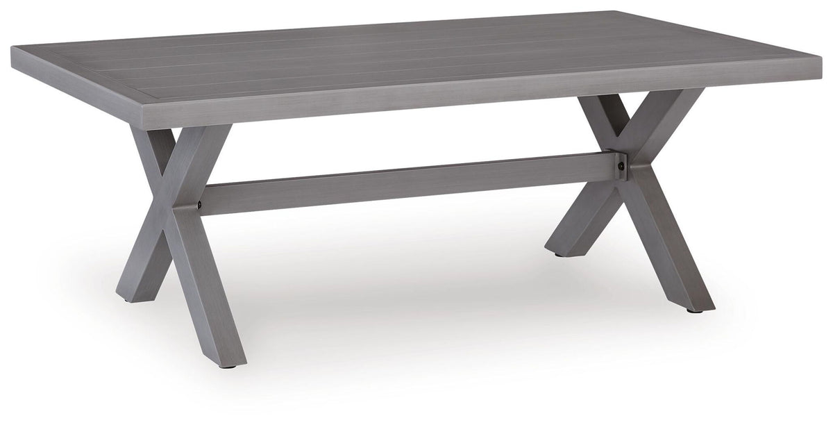 Half Moon Beach - Rectangular Cocktail Table - Gray by Ashley – Coffee Tables