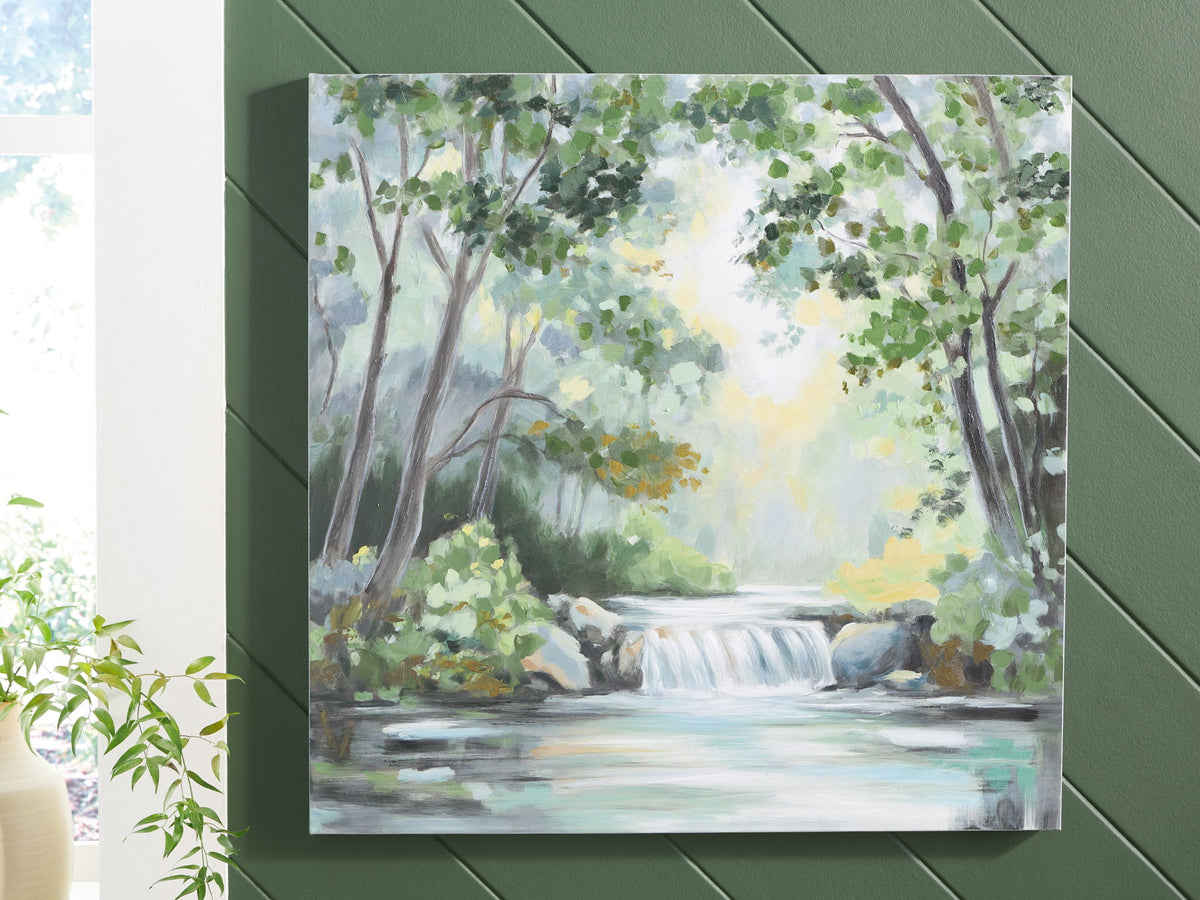 Evermaddick - Wall Art - Green / Gray / White by Ashley – view 2