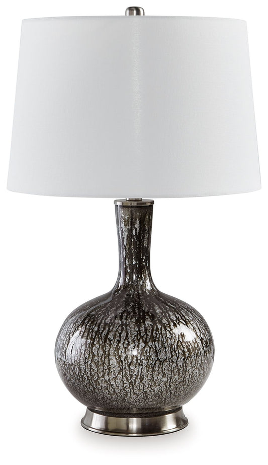 Tenslow - Glass Table Lamp - Antique Black by Ashley – Table Lamps