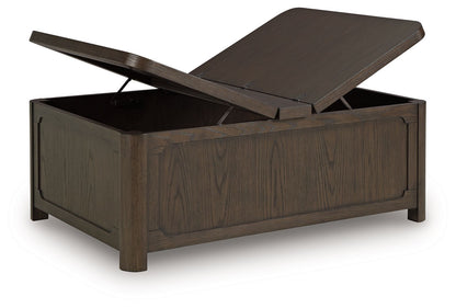 Breckington - Cocktail Table With Storage - Dark Brown by Ashley – view 2
