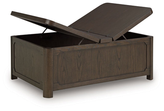 Breckington - Cocktail Table With Storage - Dark Brown by Ashley – view 2