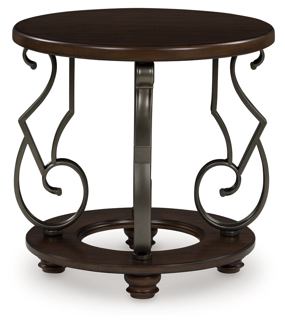 Frallyn - Round End Table - Dark Brown by Ashley – view 2
