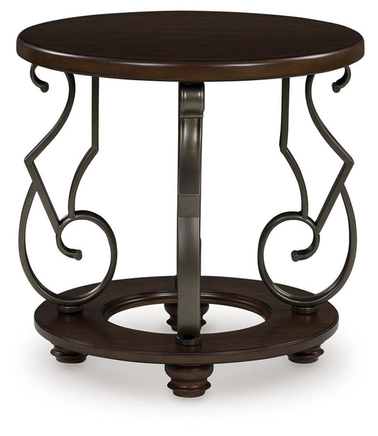 Frallyn - Round End Table - Dark Brown by Ashley – view 2