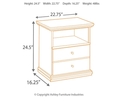 Maribel - One Drawer Night Stand - Black by Ashley – view 2