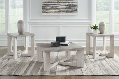 Garnilly - Occasional Table Set (Set of 3) - Whitewash by Ashley – view 2