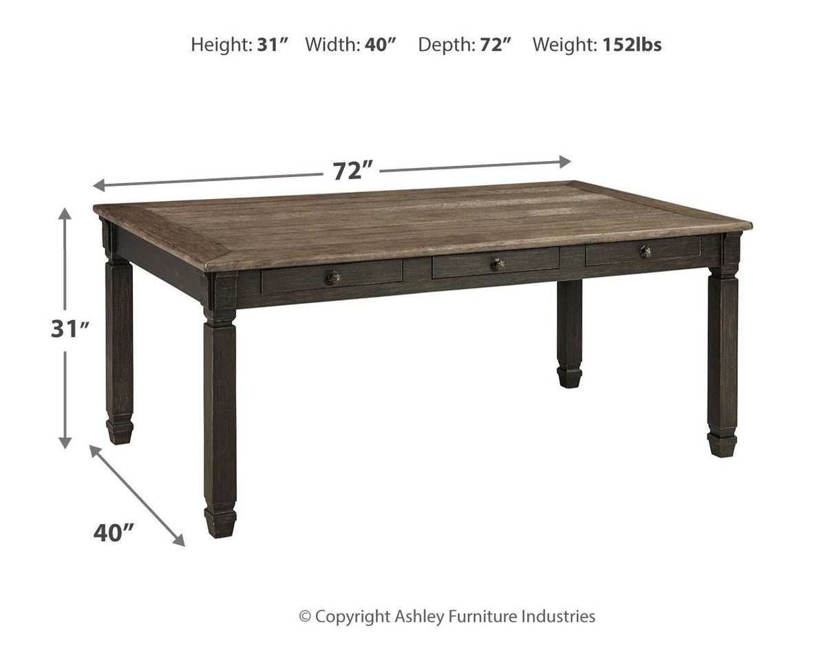 Tyler Creek - Rectangular Dining Room Table - Black / Gray by Ashley – view 2