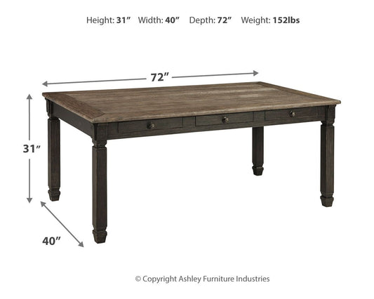 Tyler Creek - Rectangular Dining Room Table - Black / Gray by Ashley – view 2