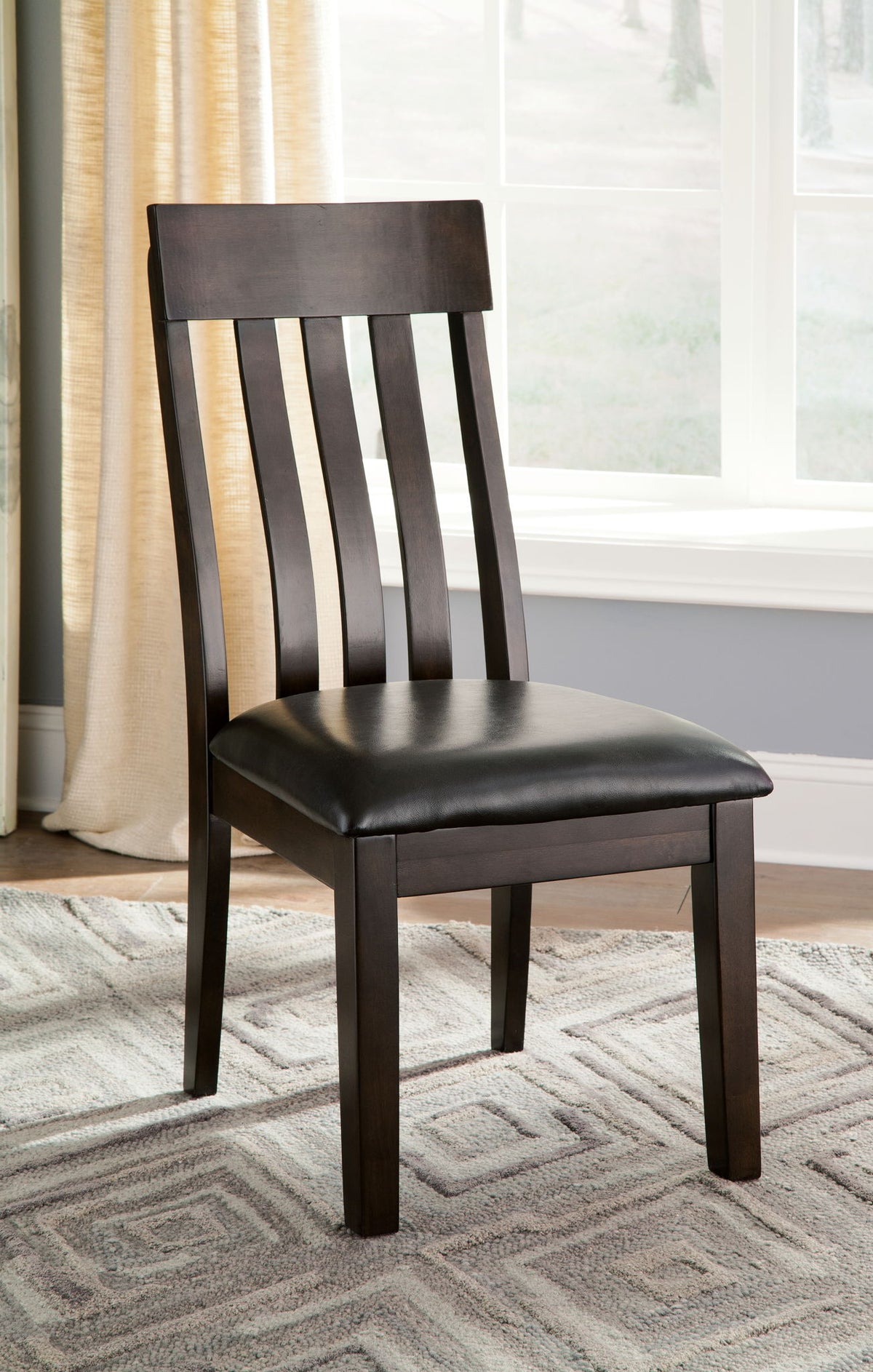 Haddigan - Dining UPH Side Chair (Set of 2) - Dark Brown by Ashley – view 2