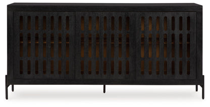 Vallisburg - Accent Cabinet - Black / Natural by Ashley – view 3