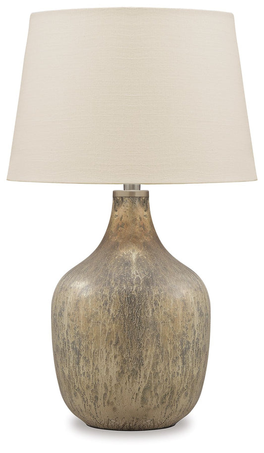 Mari - Glass Table Lamp - Gray / Gold Finish by Ashley – Table Lamps