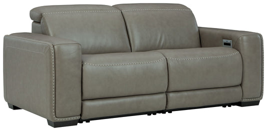 Correze - 2-Piece Power Reclining Sectional - Gray by Ashley – Reclining Sectionals