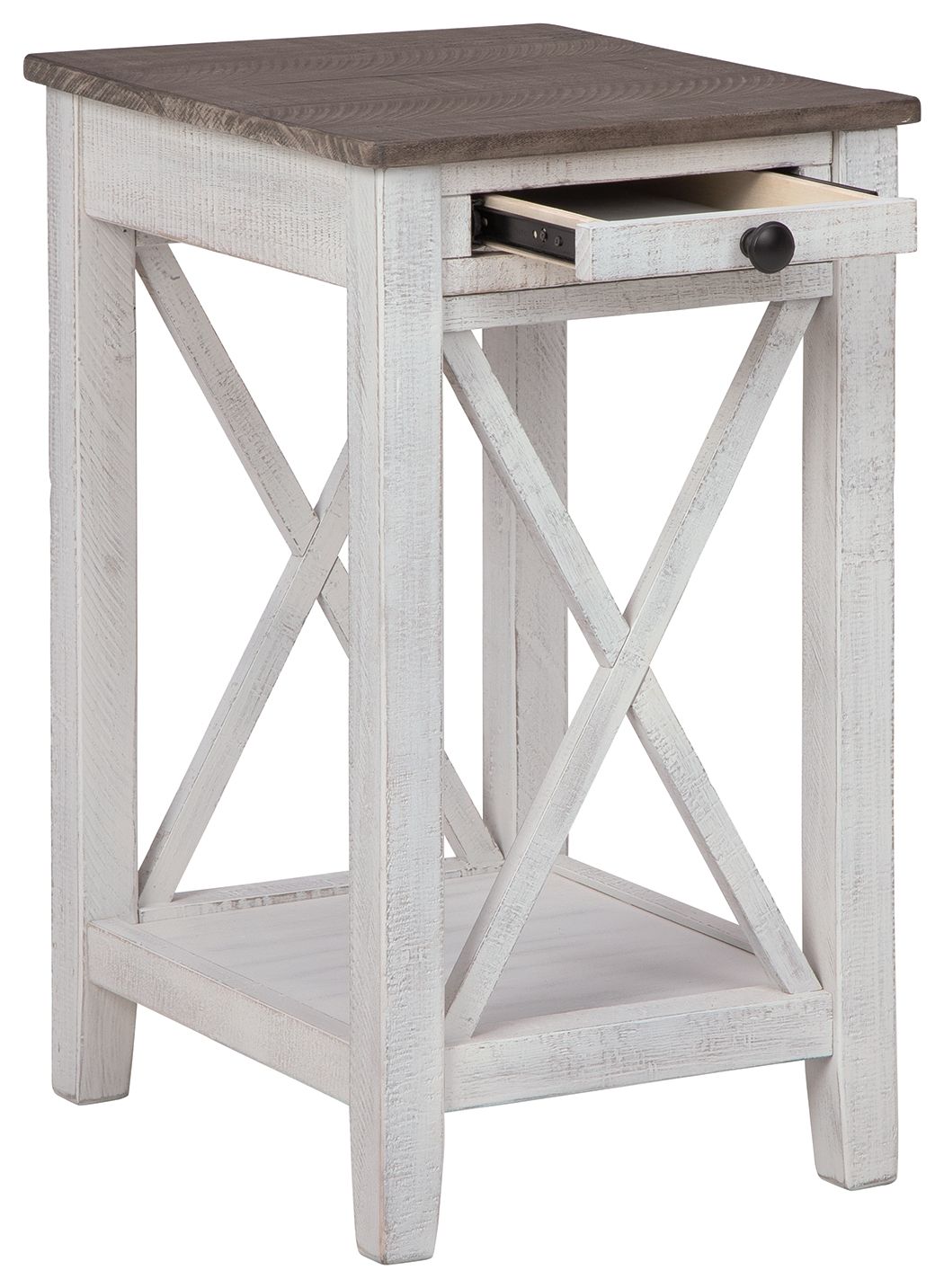 Adalane - Accent Table - White / Gray by Ashley – view 2