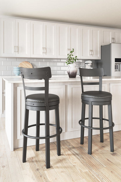 Valebeck - Tall Upholstered Swivel Barstool by Ashley – view 4