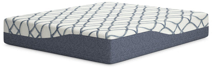 14 Inch Chime Elite 2.0 - California King Mattress - White / Blue by Ashley – Memory Foam Mattresses