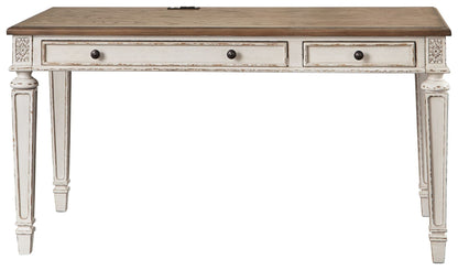 Realyn - Home Office Desk - Light Brown by Ashley – view 2