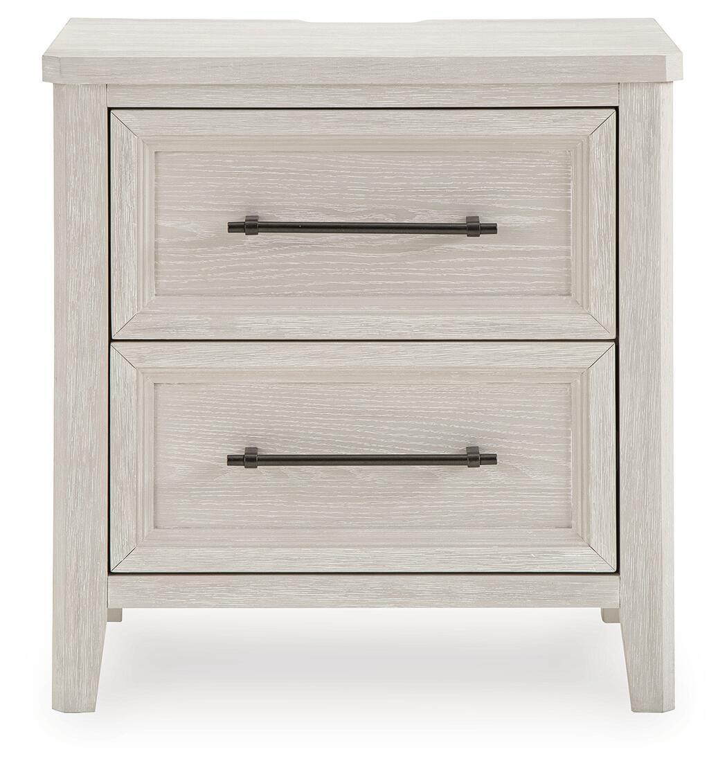 Darbonton - Two Drawer Night Stand - Dove White by Ashley – view 2