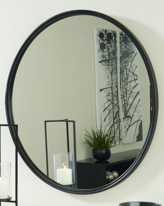 Brocky - Accent Mirror - Black by Ashley – view 2