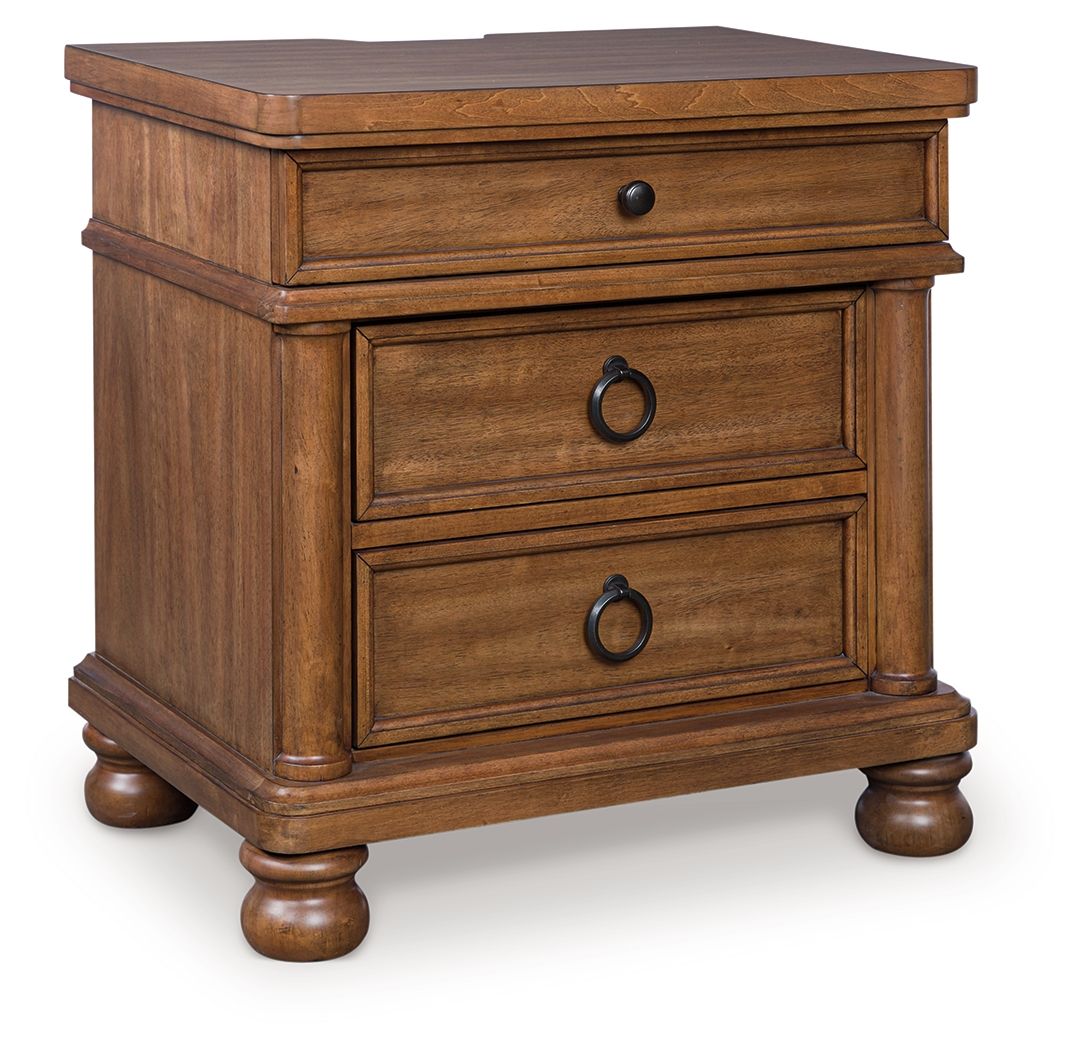 Rowlenstown - Three Drawer Night Stand by Ashley – view 2