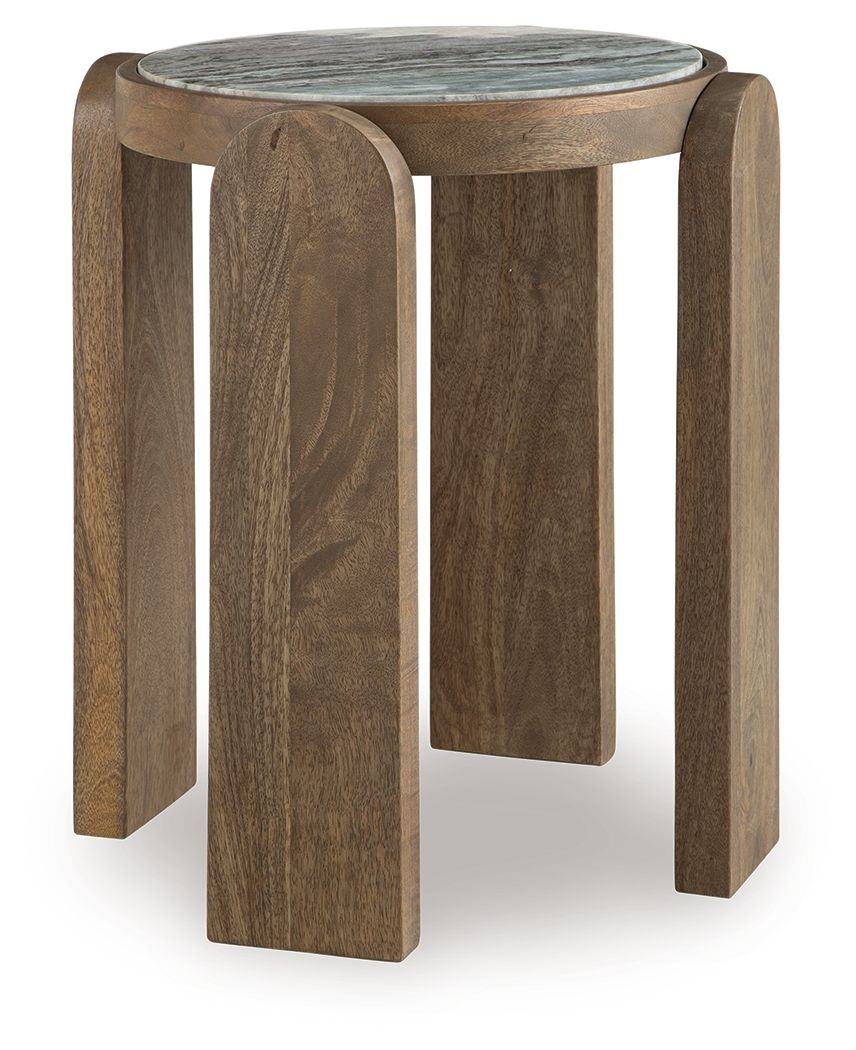 Gavrilley - Accent Table - Gray / White / Brown by Ashley – Accent Tables