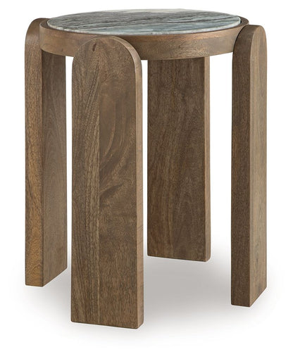 Gavrilley - Accent Table - Gray / White / Brown by Ashley – Accent Tables