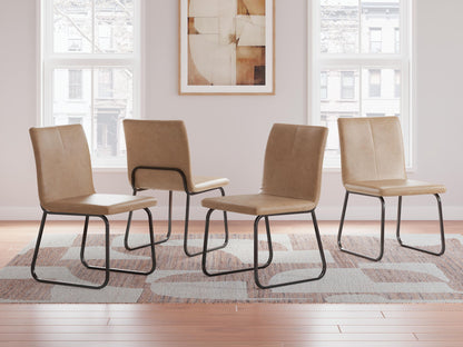 Pharwynn - Dining Upholstered Side Chair (Set of 4) - Toast by Ashley – view 3