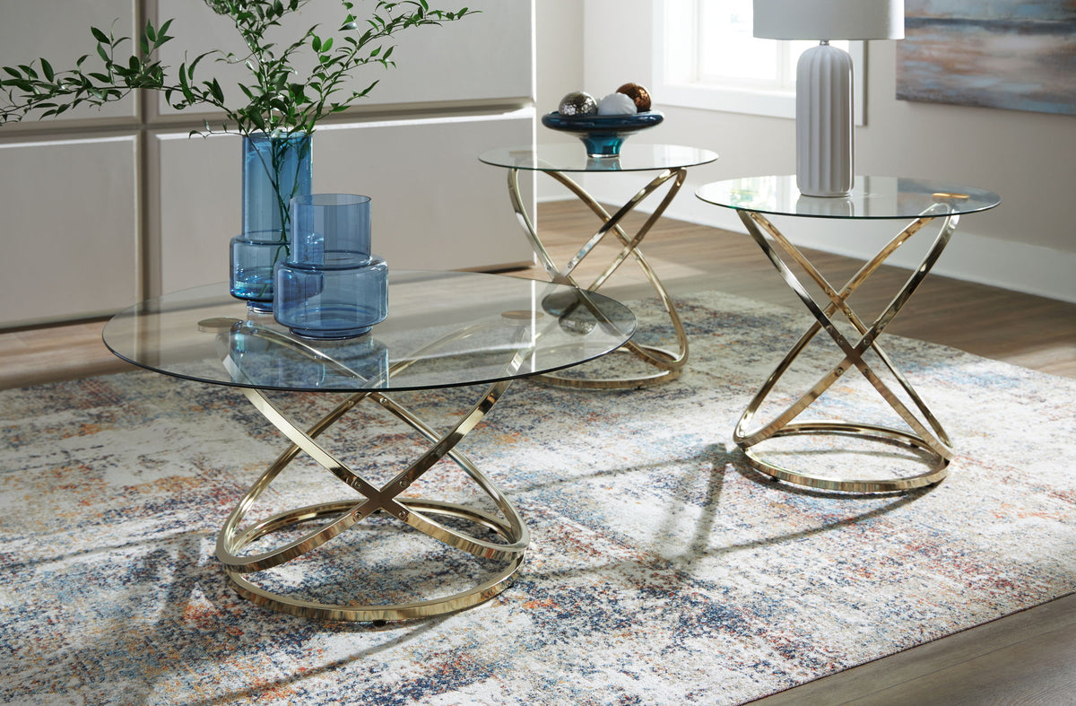 Crimonti - Occasional Table Set (Set of 3) - Champagne by Ashley – view 2