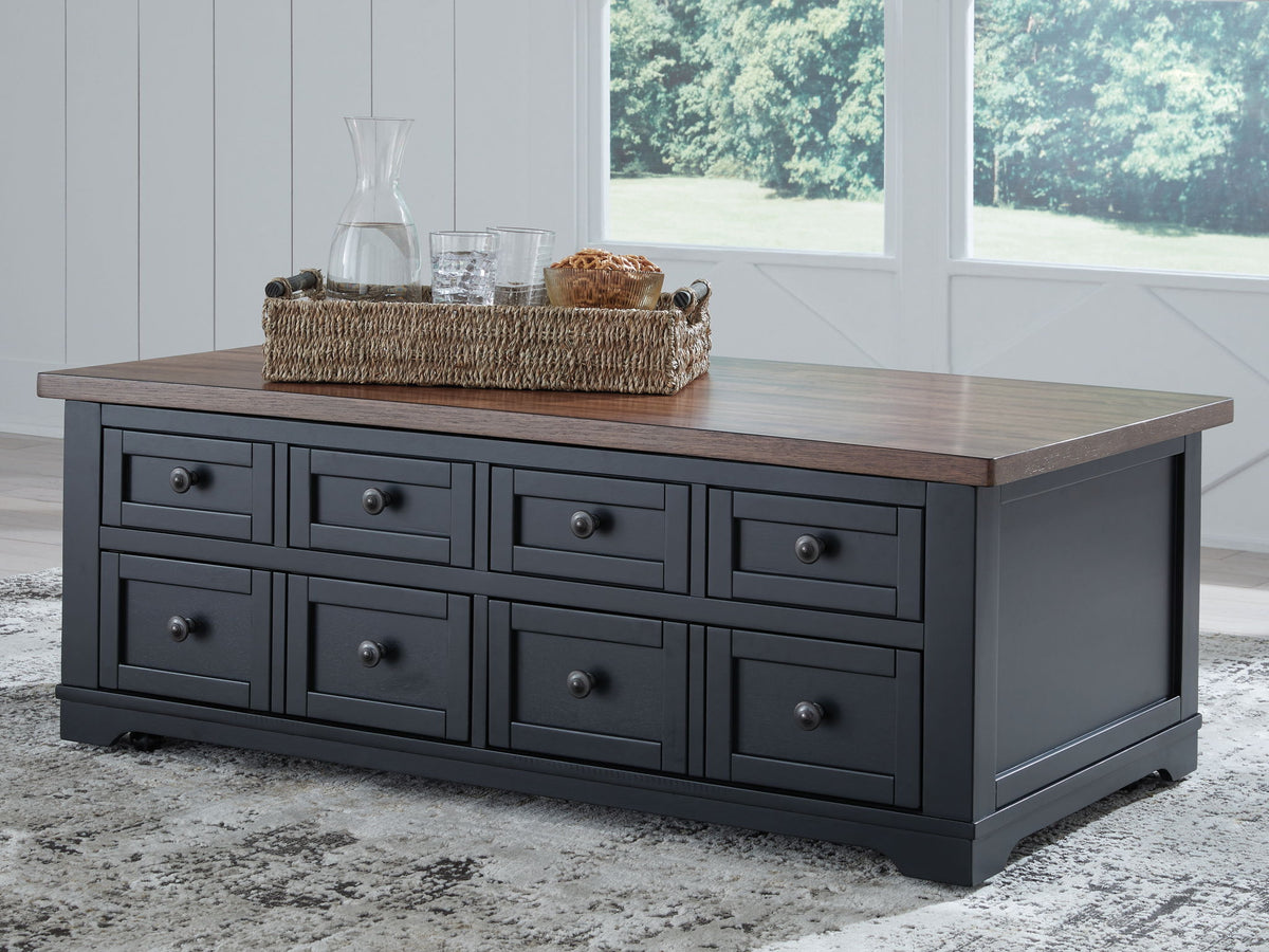 Wildenauer - Lift Top Cocktail Table - Brown / Black by Ashley – view 2