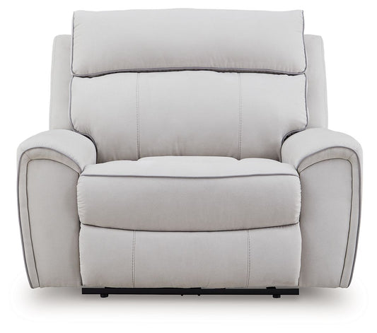 Social Pointe - Power Recliner / Adjustable Headrest - Pearl / Ash by Ashley – view 2