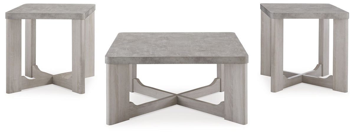 Garnilly - Occasional Table Set (Set of 3) - Whitewash by Ashley – view 3