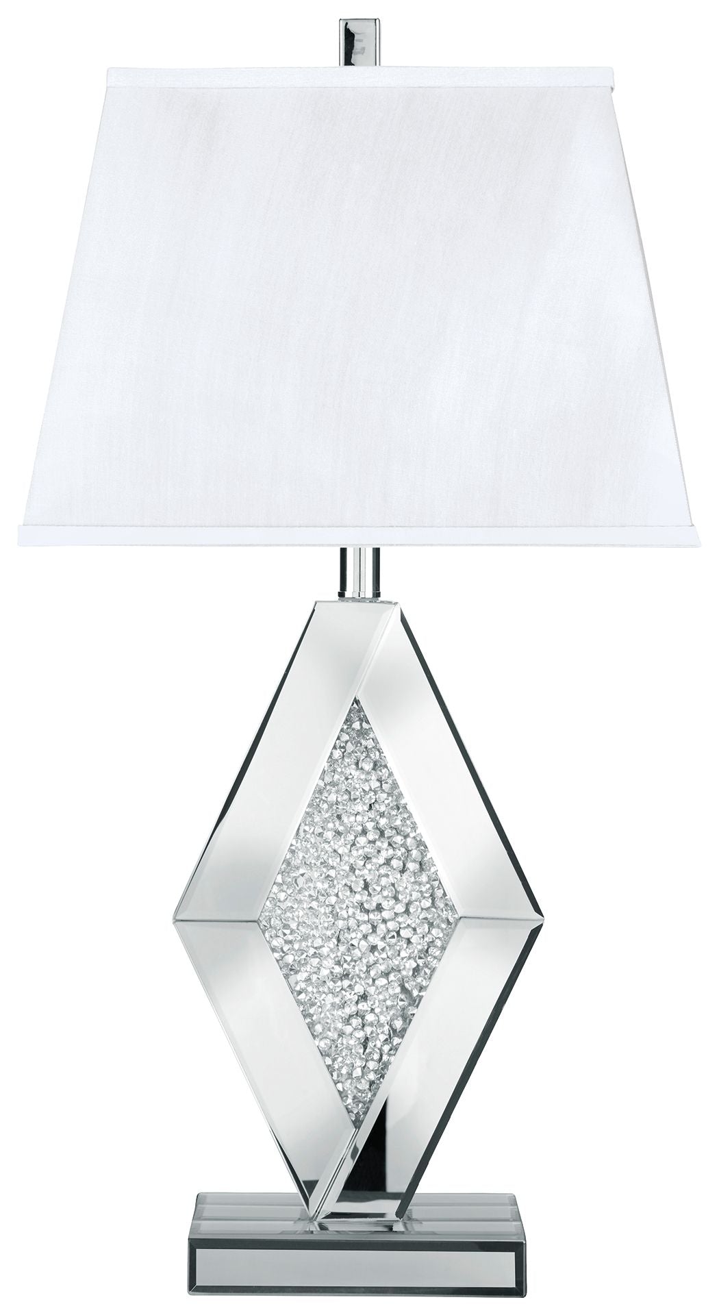 Prunella - Mirror Table Lamp - Silver Finish by Ashley – Table Lamps