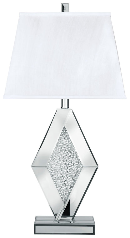 Prunella - Mirror Table Lamp - Silver Finish by Ashley – Table Lamps