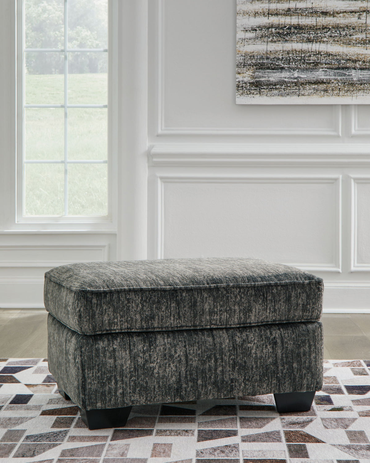 Lonoke - Ottoman - Gunmetal by Ashley – view 2