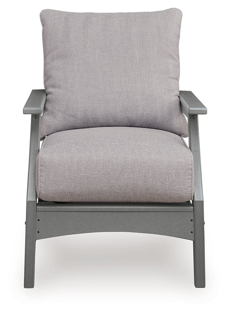 Cove Beach - Lounge Chair With Cushion (Set of 2) - Gray by Ashley – view 2