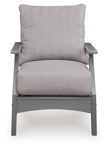 Cove Beach - Lounge Chair With Cushion (Set of 2) - Gray by Ashley – view 2