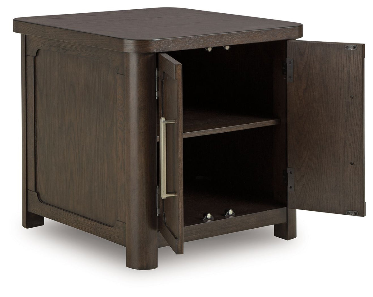 Breckington - Rectangular 2-door End Table - Dark Brown by Ashley – view 3