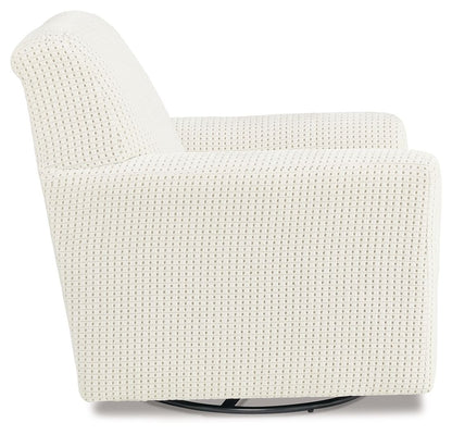 Herstow - Swivel Glider Accent Chair - Ivory by Ashley – view 3
