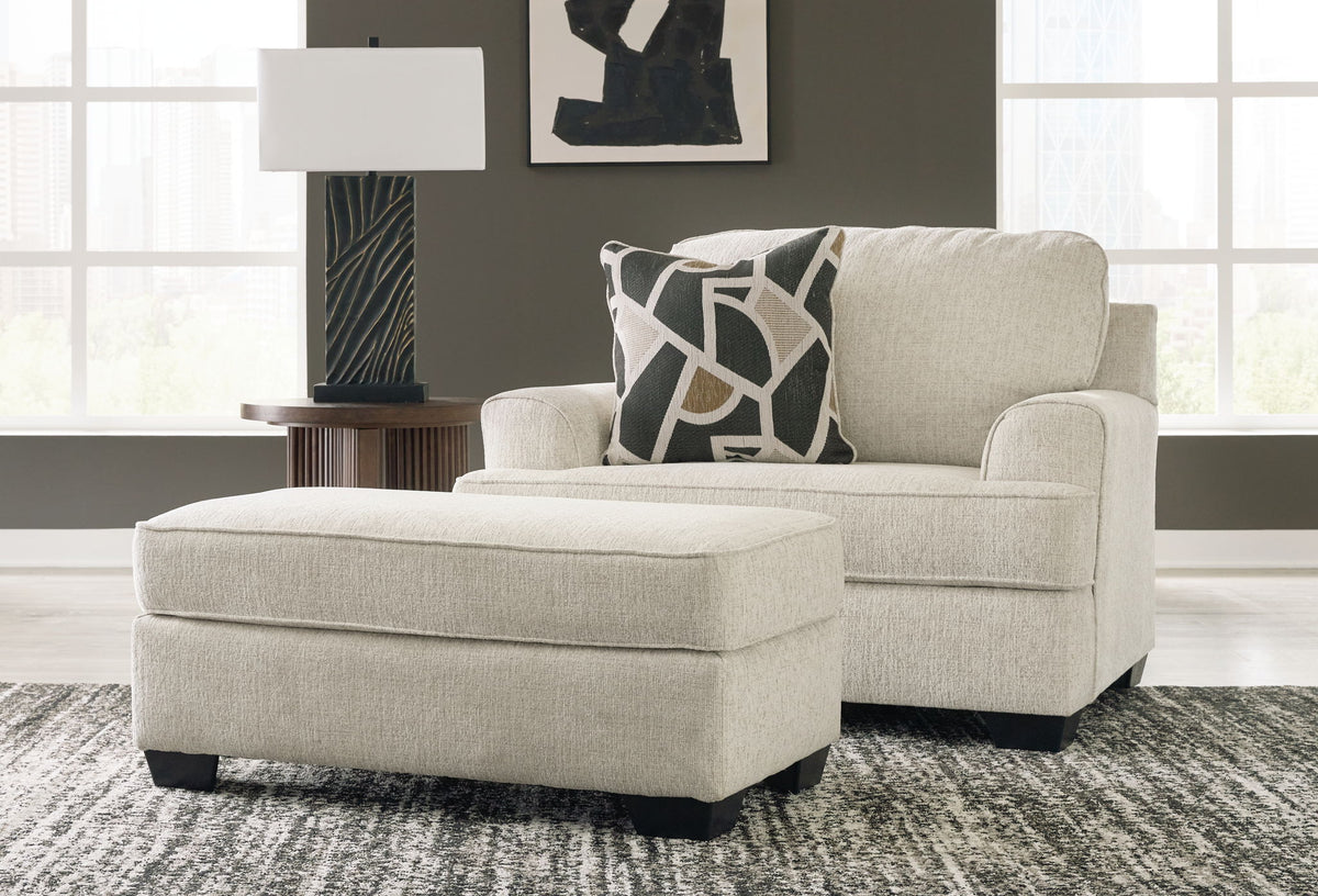 Heartcort - Living Room Set – Stationary Chair & Ottoman