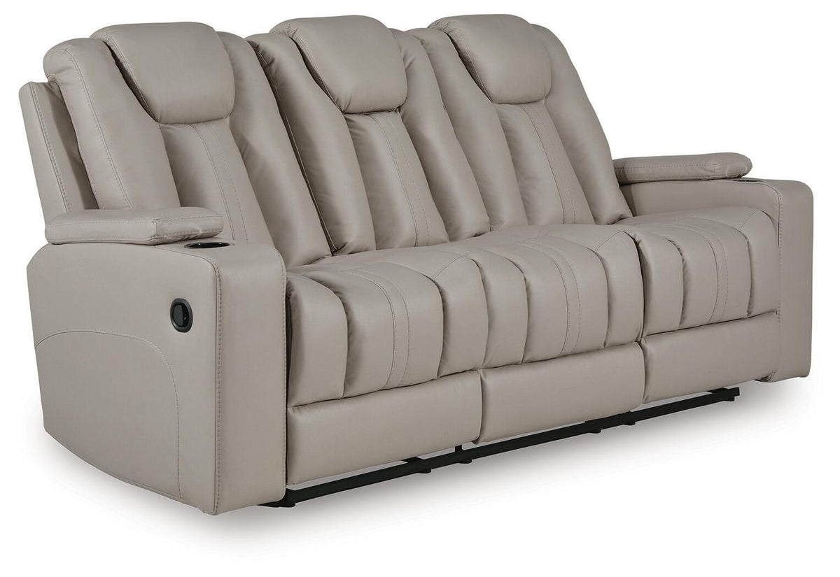 Elevate Edges - Reclining Sofa With Drop Down Table - Coin by Ashley – Reclining Sofas