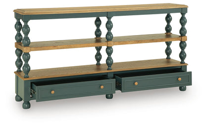 Finnworth - Console Sofa Table - Blue / Brown by Ashley – view 2