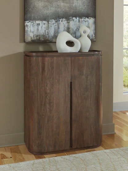 Landermont - Bar Cabinet - Medium Brown by Ashley – view 2