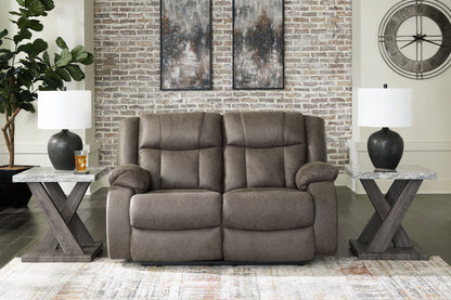 First Base - Reclining Loveseat - Gunmetal by Ashley – view 2